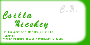 csilla micskey business card